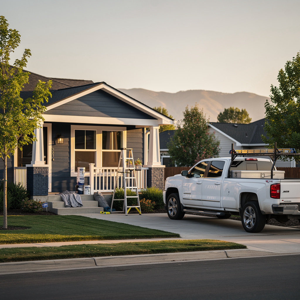 Ridgeline Handyman serving a quiet Boise, ID neighborhood with a well-kept home exterior, representing local handyman service for homeowners and landlords